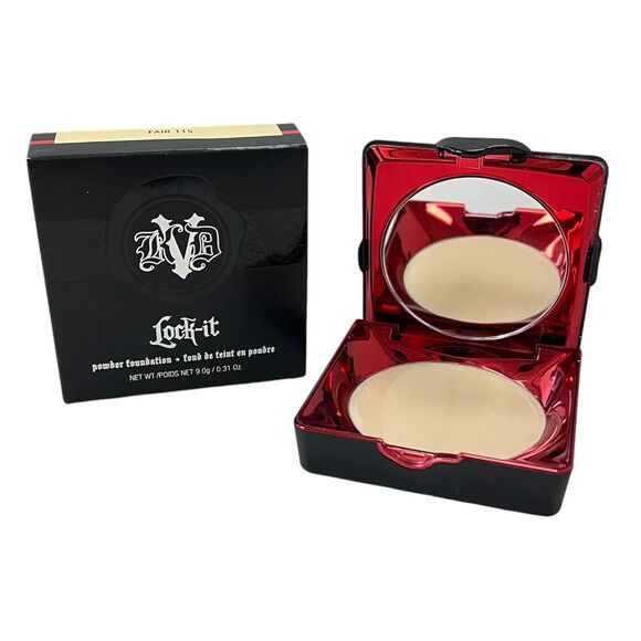 KVD Vegan Beauty Lock-It Powder Foundation - 115 Fair Kat Von D - Picture 1 of 9